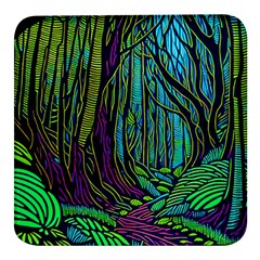 Spectral Forest Nature Square Glass Fridge Magnet (4 Pack)