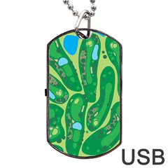 Golf Course Par Golf Course Green Dog Tag Usb Flash (one Side) by Cowasu