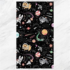 Cat And Dog Space Pattern Canvas 40  X 72  by pakminggu