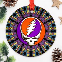 Gratefuldead Grateful Dead Pattern Ornament (round) by Cowasu