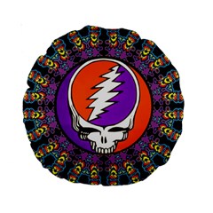 Gratefuldead Grateful Dead Pattern Standard 15  Premium Round Cushions by Cowasu