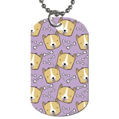 Corgi Pattern Dog Tag (two Sides)