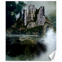 Sea-island-castle-landscape Canvas 20  X 24  by Cowasu