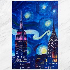 Starry Night In New York Van Gogh Manhattan Chrysler Building And Empire State Building Canvas 12  X 18  by Sarkoni
