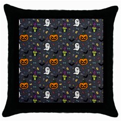 Halloween Pattern Bat Throw Pillow Case (black) by Bangk1t