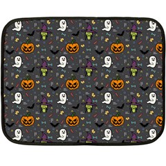 Halloween Pattern Bat Two Sides Fleece Blanket (mini) by Bangk1t