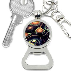 Psychedelic Trippy Abstract 3d Digital Art Bottle Opener Key Chain