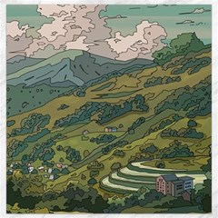 Anime Scenery Drawing Sky Landscape Cloud Cartoon Canvas 16  X 16  by Sarkoni