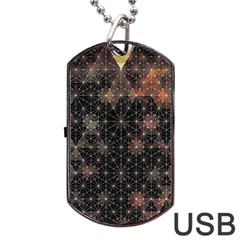 Abstract Psychedelic Geometry Andy Gilmore Sacred Dog Tag Usb Flash (one Side) by Sarkoni
