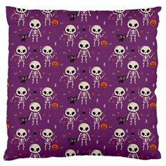 Skull Halloween Pattern Large Cushion Case (one Side) by Ndabl3x