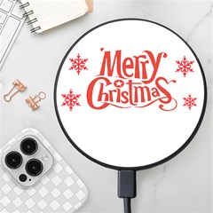 Merry Christmas Wireless Fast Charger(black) by designerey