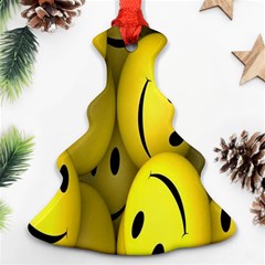 Emoji, Colour, Faces, Smile, Wallpaper Christmas Tree Ornament (two Sides)