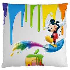 Mickey Mouse, Apple Iphone, Disney, Logo Large Premium Plush Fleece Cushion Case (two Sides)