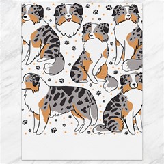 Australian Shepherd Dog T- Shirt Australian Shepherd Dog Illustration T- Shirt Canvas 18  X 24 