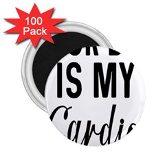 Your Dad Is My Cardio T- Shirt Your Dad Is My Cardio T- Shirt Yoga Reflexion Pose T- Shirtyoga Reflexion Pose T- Shirt 2 25  Magnets (100 Pack)  by hizuto