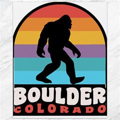 Boulder T- Shirt Boulder Colorado Bigfoot Sasquatch Hiking Camping T- Shirt Canvas 16  X 20  by JamesGoode