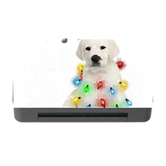 White Labrador Dog Snow Reindeer Santa T- Shirt White Labrador  Dog Snow Reindeer Santa Hat Christma Memory Card Reader With Cf by ZUXUMI