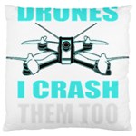 Drone Racing Gift T- Shirt Distressed F P V Race Drone Racing Drone Racer Pattern Quote T- Shirt (3) Large Cushion Case (Two Sides) Front