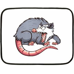 Opossum T-shirtwhite Look Calm Opossum 03 T-shirt Fleece Blanket (mini) by EnriqueJohnson