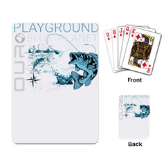 Fishing T- Shirt Playground Fishing Nature Planet Earth Playground Good Vibes Free Spirit T- Shirt ( Playing Cards Single Design (rectangle) by ZUXUMI