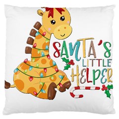Giraffe T- Shirt Cute Giraffe T- Shirt Large Premium Plush Fleece Cushion Case (two Sides) by ZUXUMI