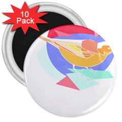 Bird Lover T- Shirtbird T- Shirt (21) 3  Magnets (10 Pack)  by EnriqueJohnson