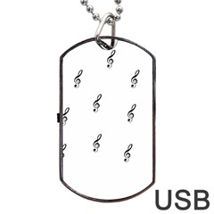 Black And White Pattern T- Shirt Black And White Pattern 7 Dog Tag Usb Flash (two Sides) by EnriqueJohnson