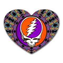 Gratefuldead Grateful Dead Pattern Heart Mousepad by Sarkoni