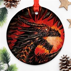 Dragon Round Ornament (two Sides) by uniart180623