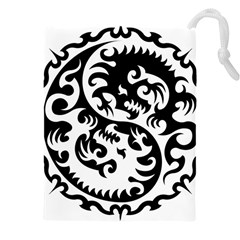 Ying Yang Tattoo Drawstring Pouch (4xl) by Ket1n9