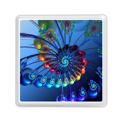 Top Peacock Feathers Memory Card Reader (square) by Ket1n9