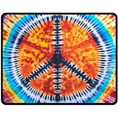 Tie Dye Peace Sign Fleece Blanket (medium) by Ket1n9