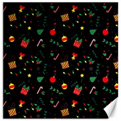 Christmas Pattern Texture Colorful Wallpaper Canvas 12  X 12  by Grandong