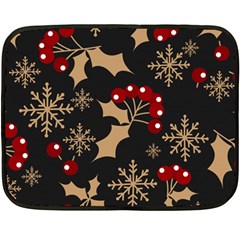 Christmas-pattern-with-snowflakes-berries Fleece Blanket (mini) by Grandong