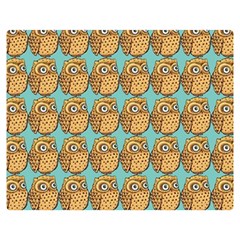 Seamless Cute Colourfull Owl Kids Pattern Two Sides Premium Plush Fleece Blanket (medium) by Grandong