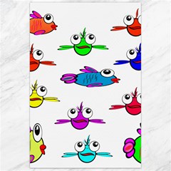 Fish Swim Cartoon Funnycute Canvas 24  X 36  by Sapixe