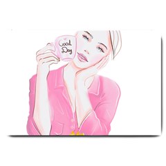 Girl Pink Large Doormat by SychEva