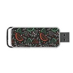 Seamless-vector-pattern-with-watermelons-mint -- Portable USB Flash (Two Sides) Back