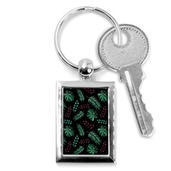 Abstract-seamless-pattern-with-tropical-leaves-hand-draw-texture-vector Key Chain (rectangle) by Amaryn4rt