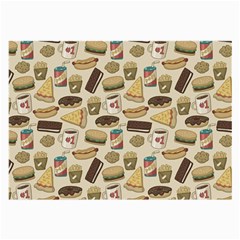 Junk Food Hipster Pattern Large Glasses Cloth (2 Sides) by Sarkoni