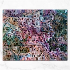 Blended Waves Rectangular Jigsaw Puzzl by kaleidomarblingart