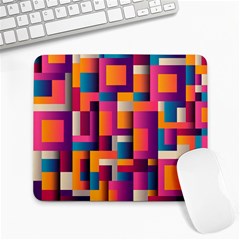 Abstract Background Geometry Blocks Large Mousepad by Amaryn4rt