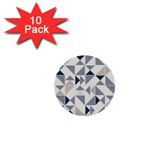 Geometric Triangle Modern Mosaic 1  Mini Buttons (10 Pack)  by Amaryn4rt
