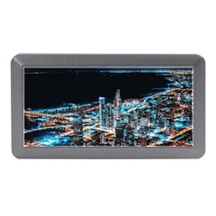 Aerial Photography Of Lighted High Rise Buildings Memory Card Reader (mini) by Modalart