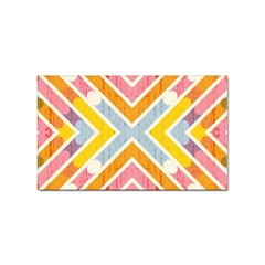 Line Pattern Cross Print Repeat Sticker Rectangular (100 Pack) by Amaryn4rt