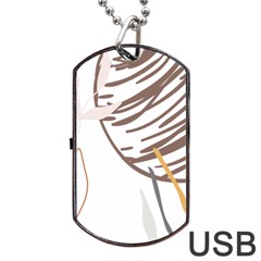 Abstract Hand Vine Lines Drawing Dog Tag Usb Flash (two Sides) by Ndabl3x