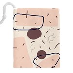 Doodles Abstract Boho Art Drawstring Pouch (5XL) Back