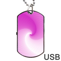 Abstract Spiral Pattern Background Dog Tag Usb Flash (one Side) by Sarkoni