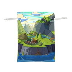 Cartoon Network Mountains Landscapes Seas Illustrations Adventure Time Rivers Lightweight Drawstring Pouch (l) by Sarkoni