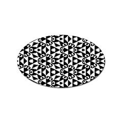 Geometric Tile Background Sticker (oval) by Apen
